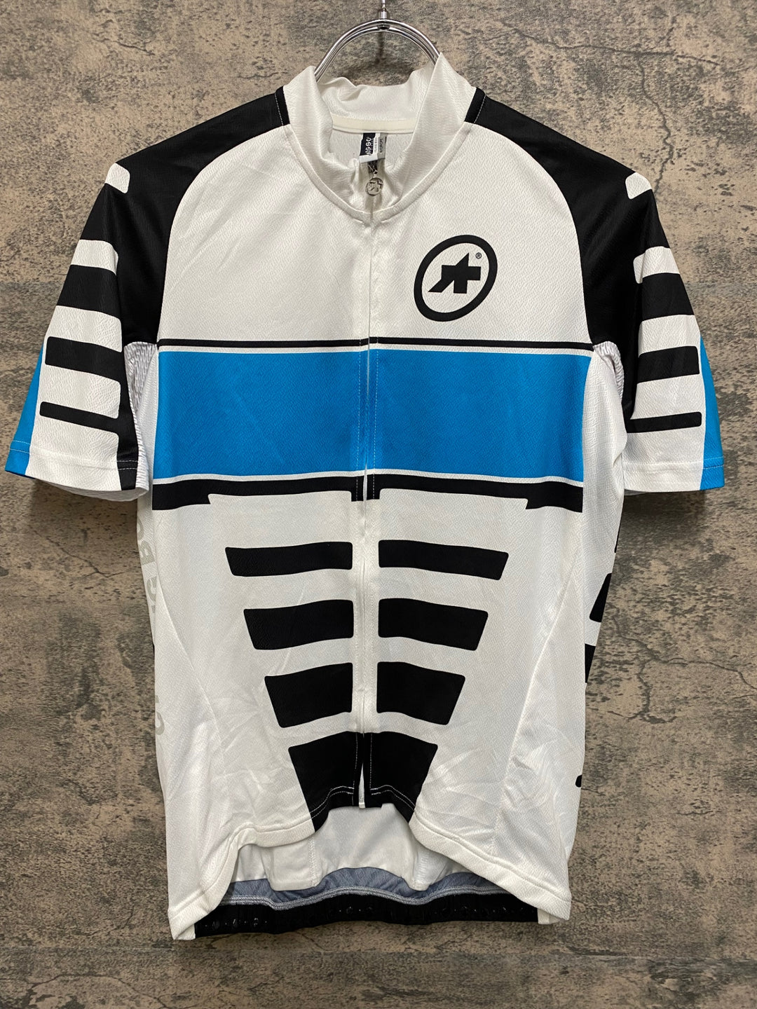 JR137 アソス ASSOS 半袖 サイクルジャージ 白 水色 L