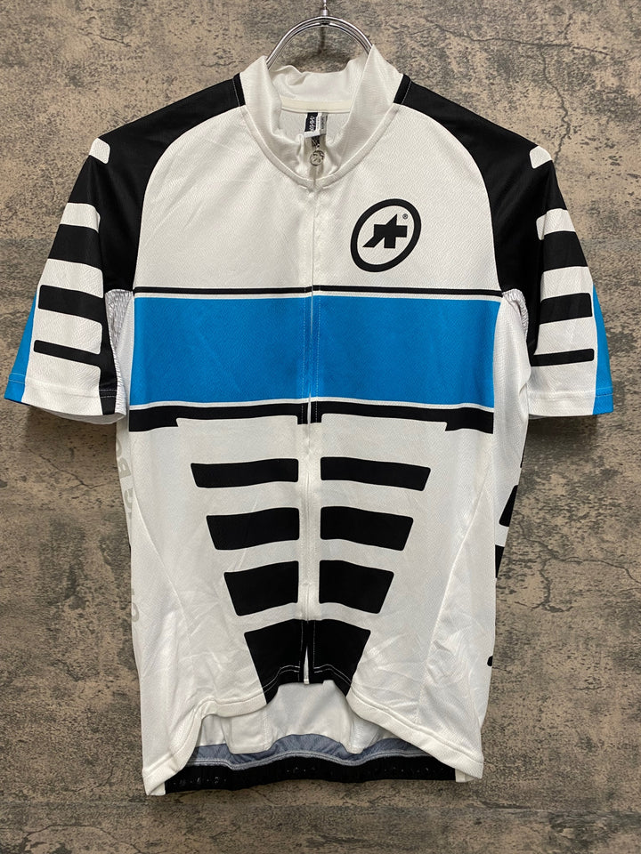 JR137 アソス ASSOS 半袖 サイクルジャージ 白 水色 L