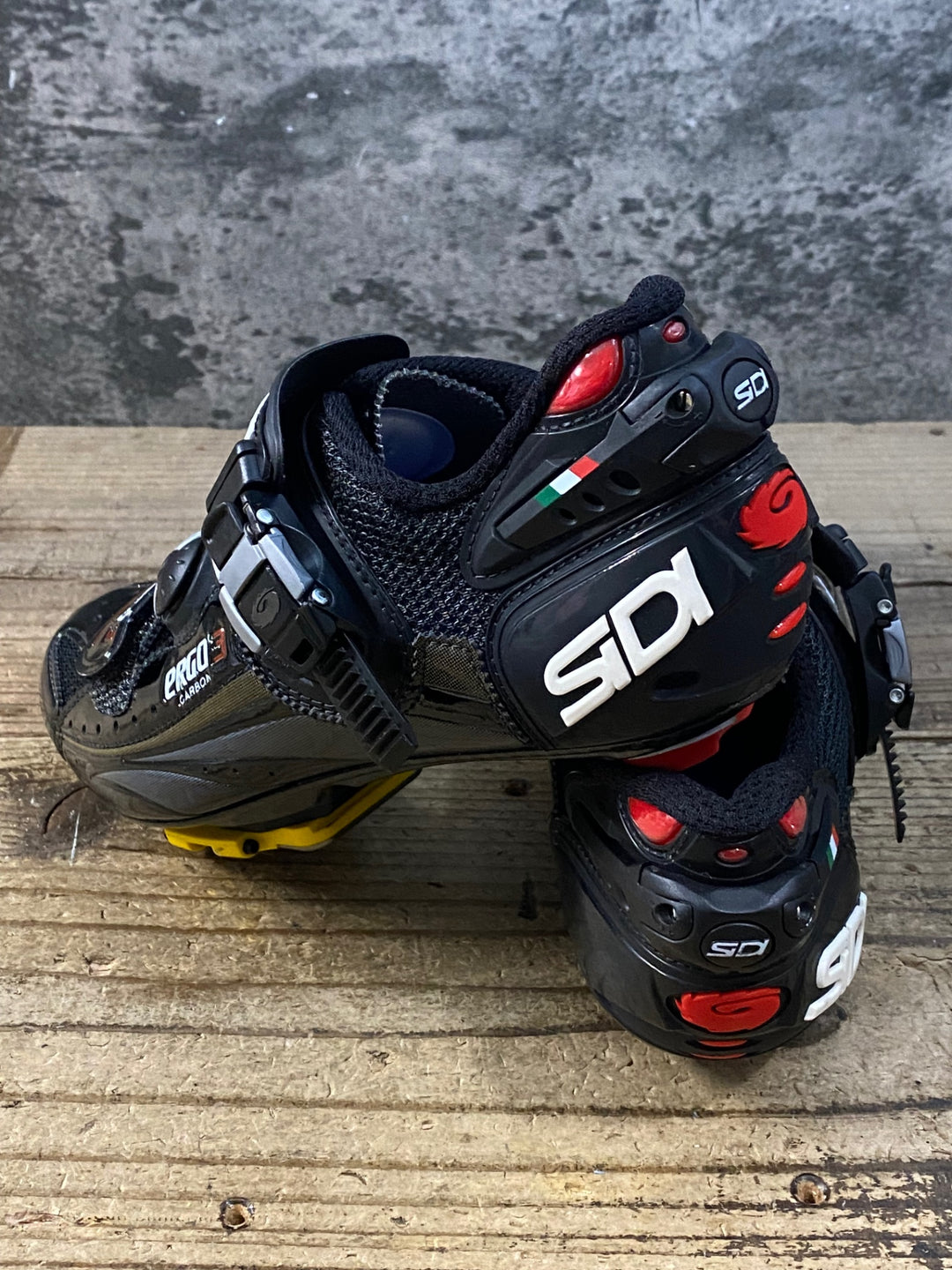 KJ952 SIDI エルゴ カーボン ERGO3 CARBON ビンディングシューズ EU40 1/2 黒