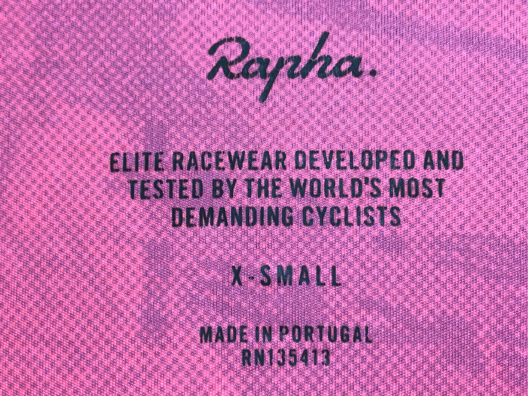 KE083 ラファ Rapha PRO TEAM FLYWEIGHT JERSEY ROAD GRAFFITI 半袖 サイクルジャージ ピンク 黒 XS