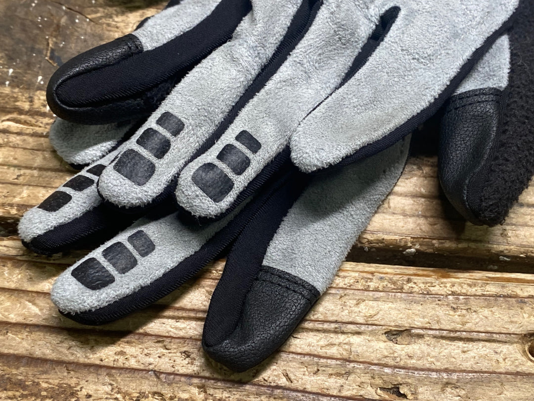 JK232 パールイズミ PEARL iZUMi 長指 グローブ 黒 グレー 裏起毛 ※サイズ不明、タグカット