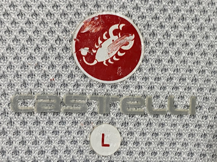 JV212 カステリ CASTELLI 半袖 サイクルジャージ 白 黒 L 3T