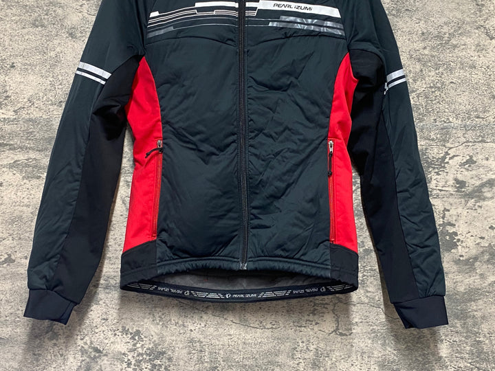 KP594 パールイズミ PEARL iZUMi 長袖 サイクルジャケット 黒 赤 レディース 裏起毛