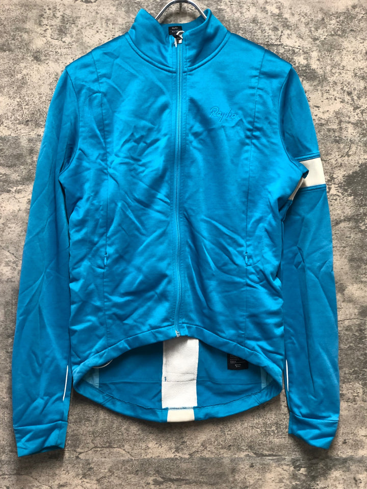JZ506 ラファ RAPHA TRAINING WINTER JERSEY 長袖 サイクルジャージ S 水色 TEAM SKY