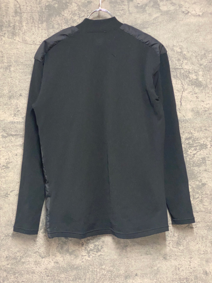 JK728 パールイズミ PEARL iZUMi 裏起毛 ウィンドプルーフ 長袖 ミドルレイヤー 黒 XL ※ジッパーつまみ破損