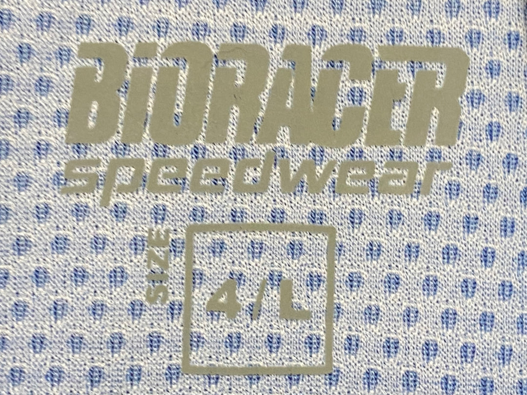 JS090 ビオレーサー BIORACER 半袖 サイクルジャージ 青 4/L Mt.FUJI Hill Climb