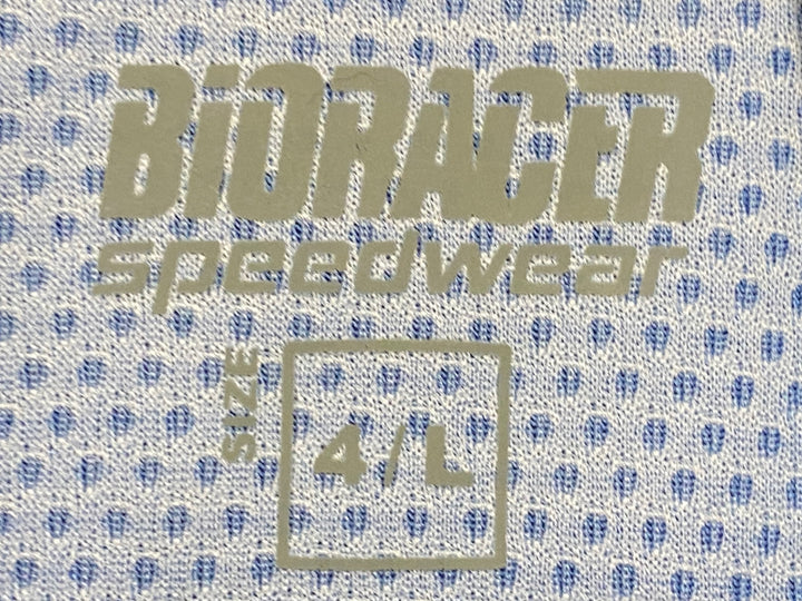 JS090 ビオレーサー BIORACER 半袖 サイクルジャージ 青 4/L Mt.FUJI Hill Climb