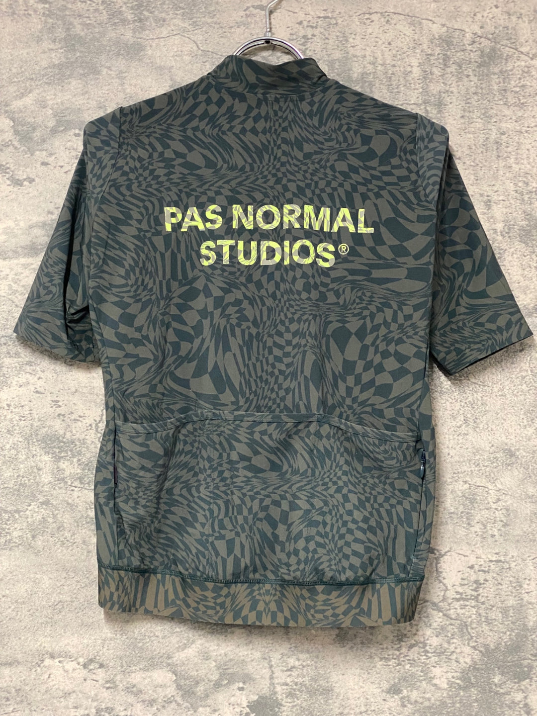 KJ293 パスノーマルスタジオ PAS NORMAL STUDIOS Essential Jersey 半袖 サイクルジャージ 深緑 総柄 M