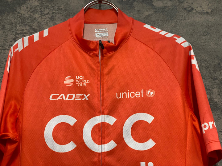 JS580 ジャイアント GIANT 半袖 サイクルジャージ オレンジ M CCC sprandi