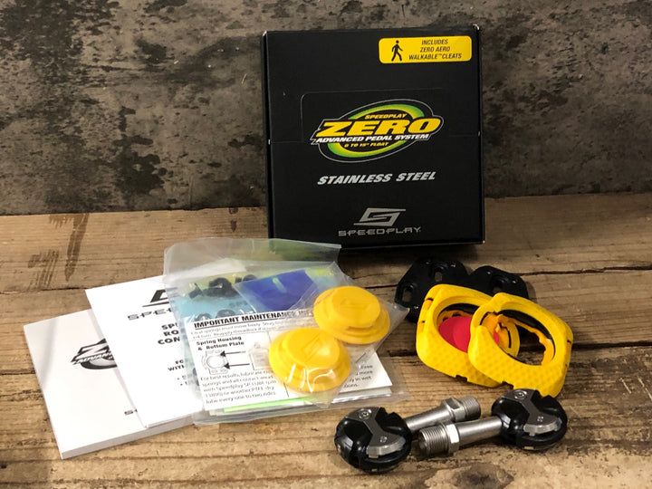 JS634 スピードプレイ SPEEDPLAY ゼロ ZERO ビンディングペダル ステンレスシャフト 黒