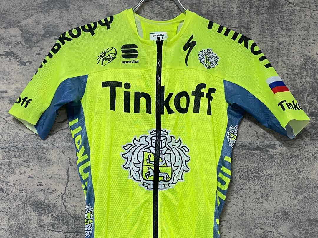 KJ848 スポーツフル sportful ULTRA LIGHT JERSEY 半袖 サイクルジャージ 黄 L TINKOFF