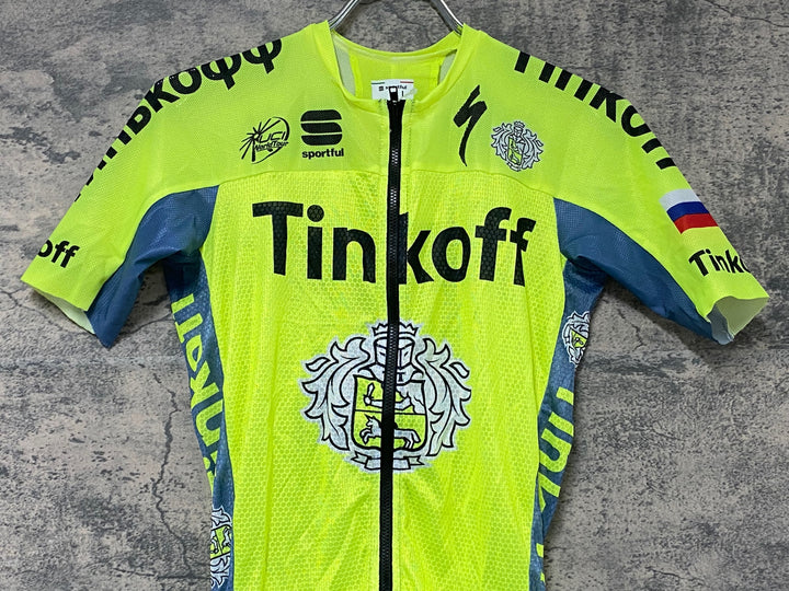 KJ848 スポーツフル sportful ULTRA LIGHT JERSEY 半袖 サイクルジャージ 黄 L TINKOFF