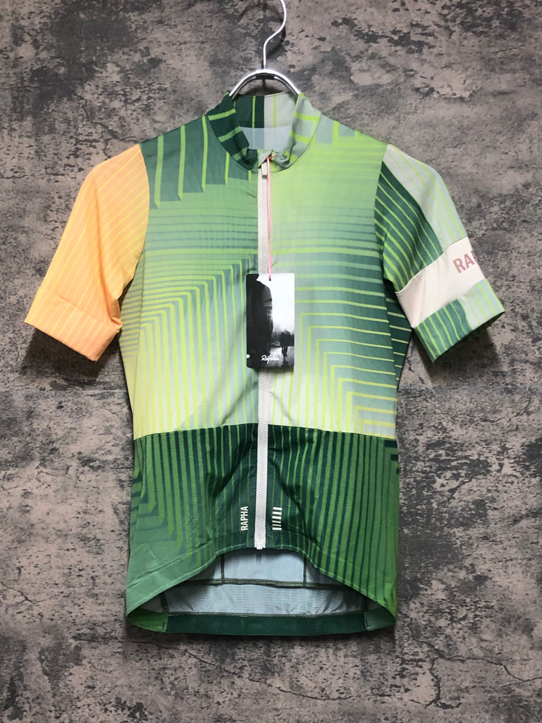 KM134 ラファ Rapha TUNNEL VISION W PT JERSEY 半袖 サイクルジャージ 緑 XS