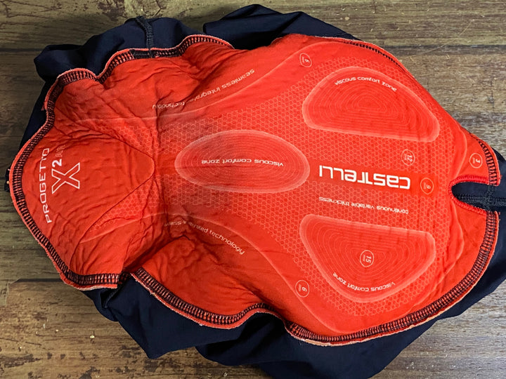 KB227 カステリ CASTELLI ロッソコルサ ROSSO CORSA PREMIO ビブショーツ 黒 L ※ロゴ劣化