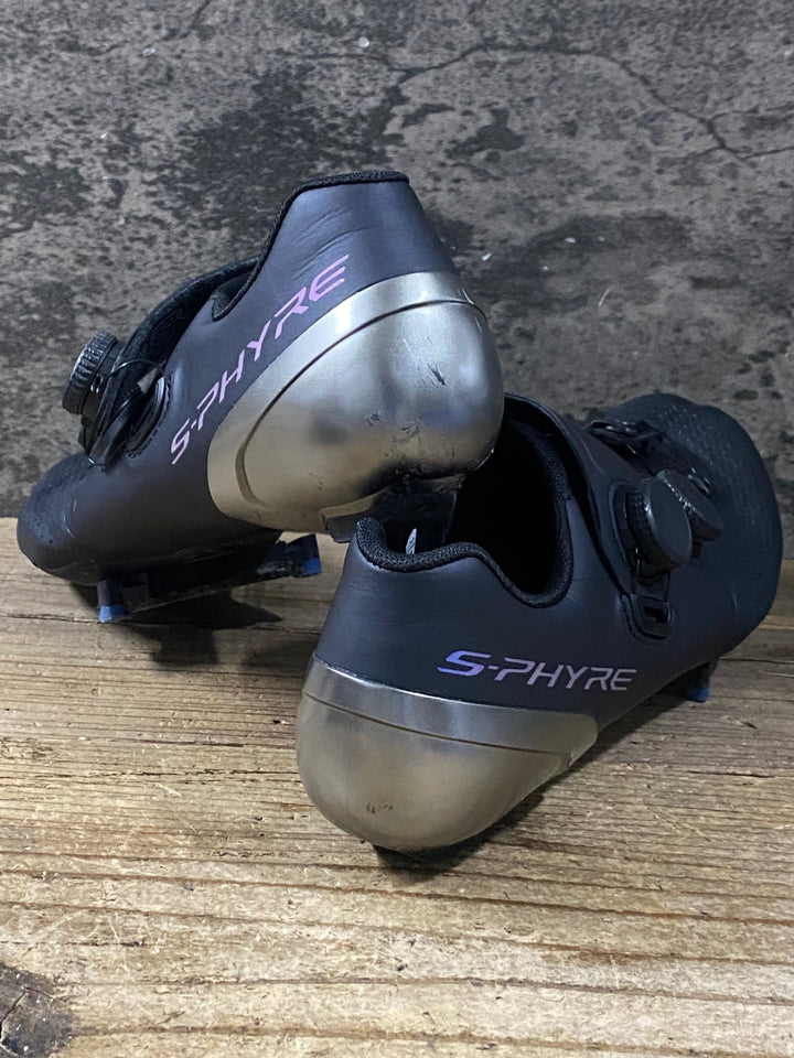 KI699 シマノ SHIMANO S-PHYRE SH-RC902M L01 E ビンディングシューズ EU43.5 3穴 黒