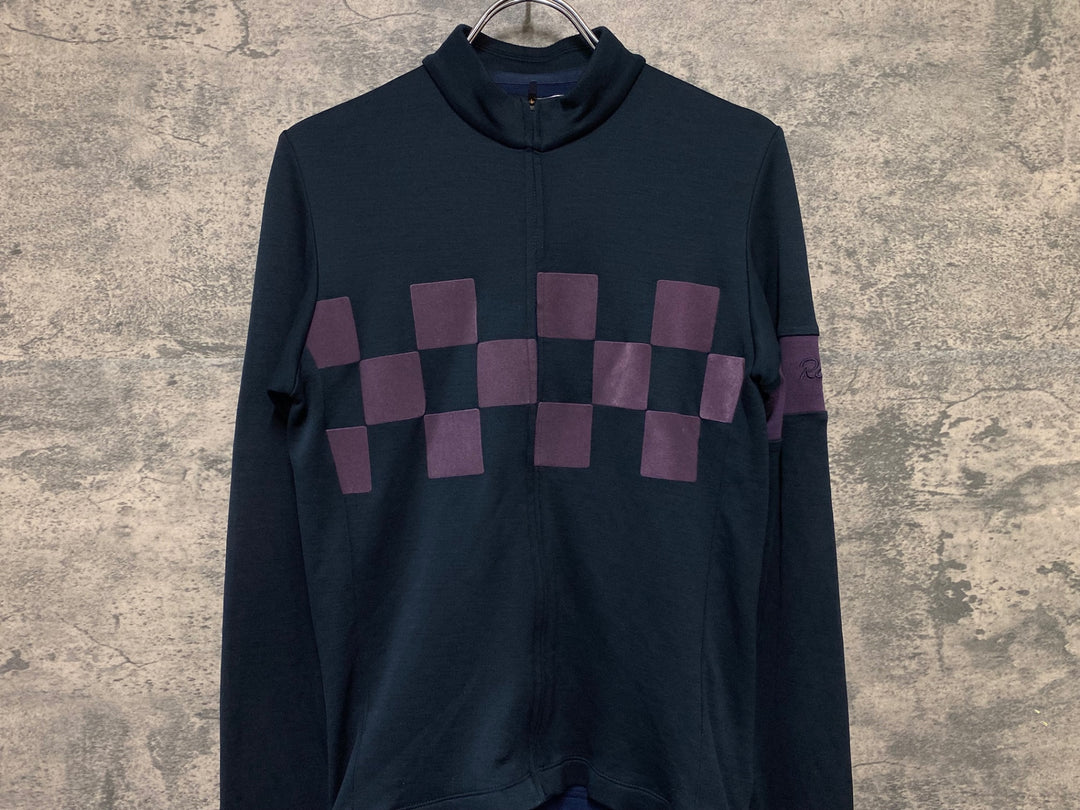 JJ039 ラファ Rapha Classic 長袖 サイクルジャージ S ブラック ほつれ