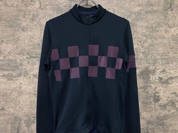 JJ039 ラファ Rapha Classic 長袖 サイクルジャージ S ブラック ほつれ
