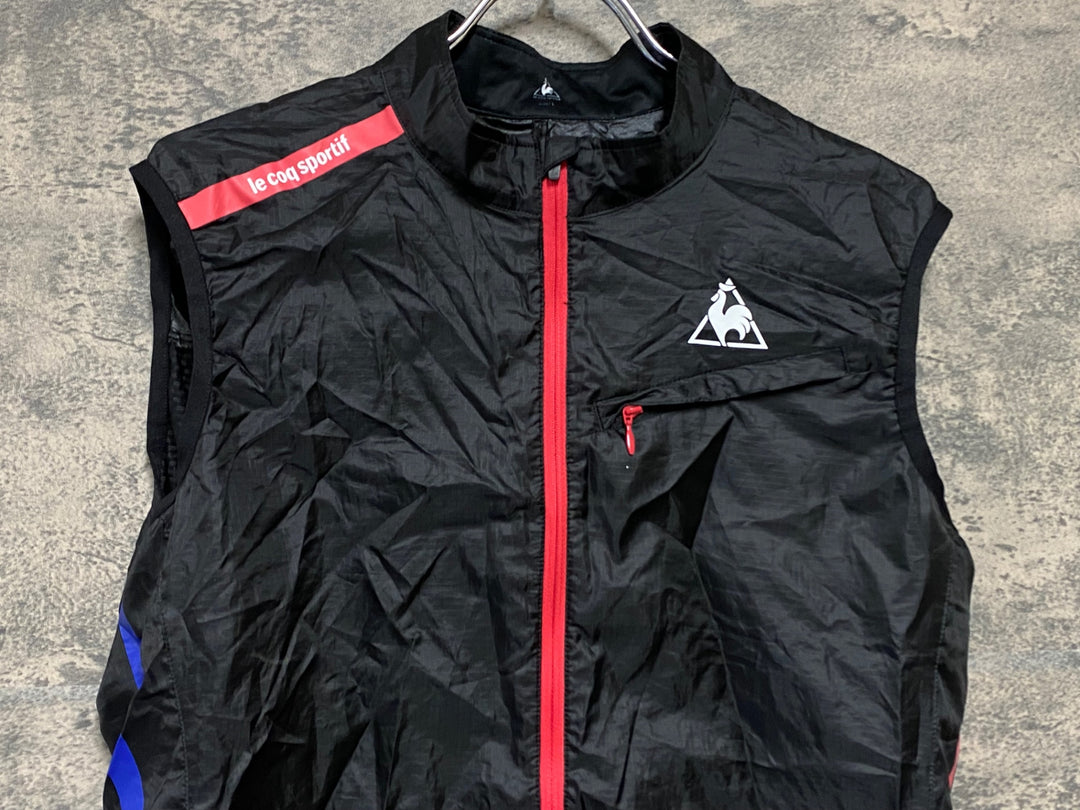 KC851 ルコックスポルティフ le coq sportif サイクルベスト ジレ 黒 L
