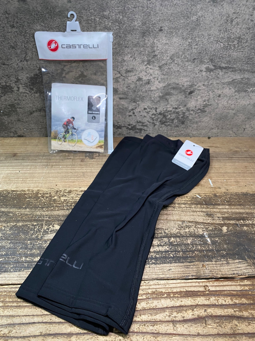 JE741 カステリ castelli レッグウォーマー THERMOFLEX Lサイズ 黒 裏起毛 未使用