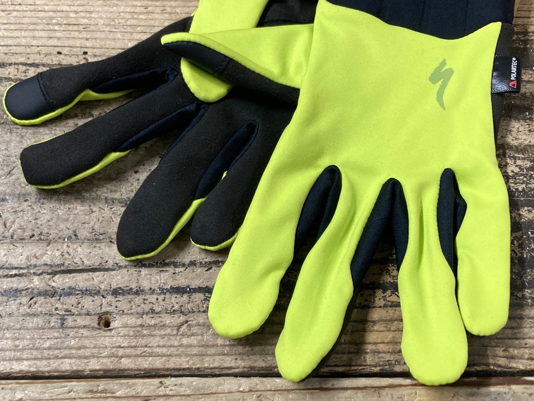 JV585 スペシャライズド SPECIALIZED PRIME SERIES WATATERPROOF 長指 グローブ 黄 S 裏起毛 POLARTEC