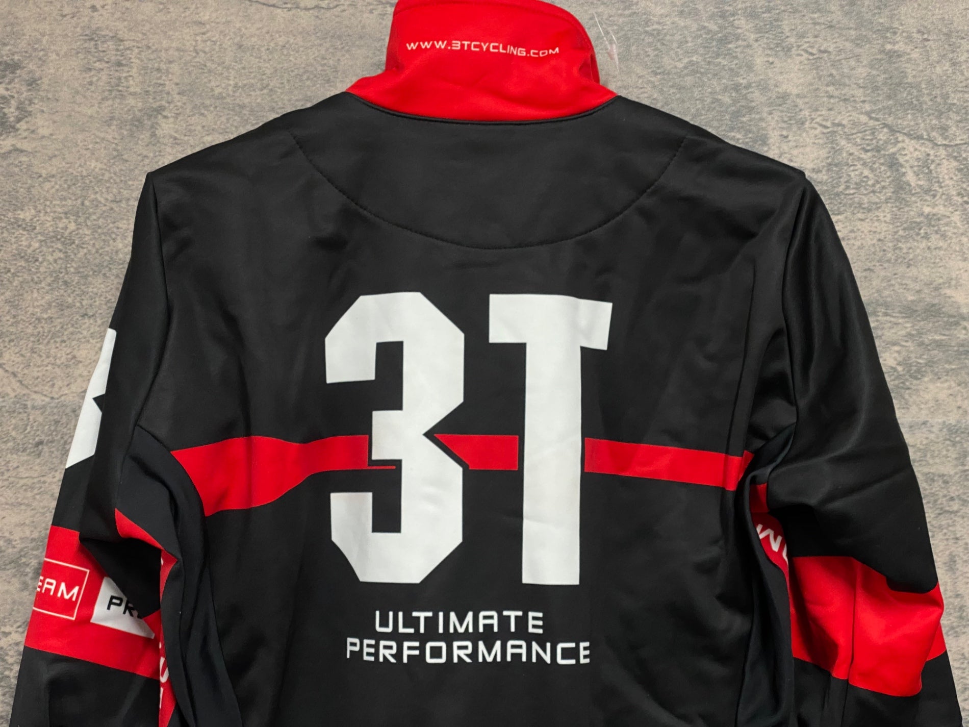 JV211 カステリ CASTELLI 長袖 サイクルジャケット 黒 赤 M 裏起毛 3T