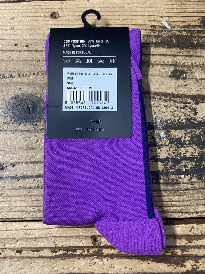 KP527 ラファ Rapha SOUPLESSE SOCKS REGULAR ソックス 紫 レディース S