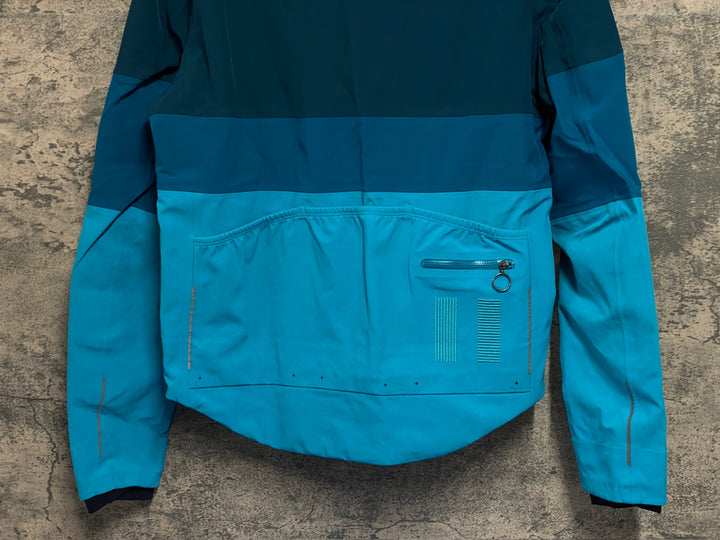 JV239 ラファ Rapha PRO TEAM JERSEY 長袖 サイクルジャージ 水色 S ※汚れ