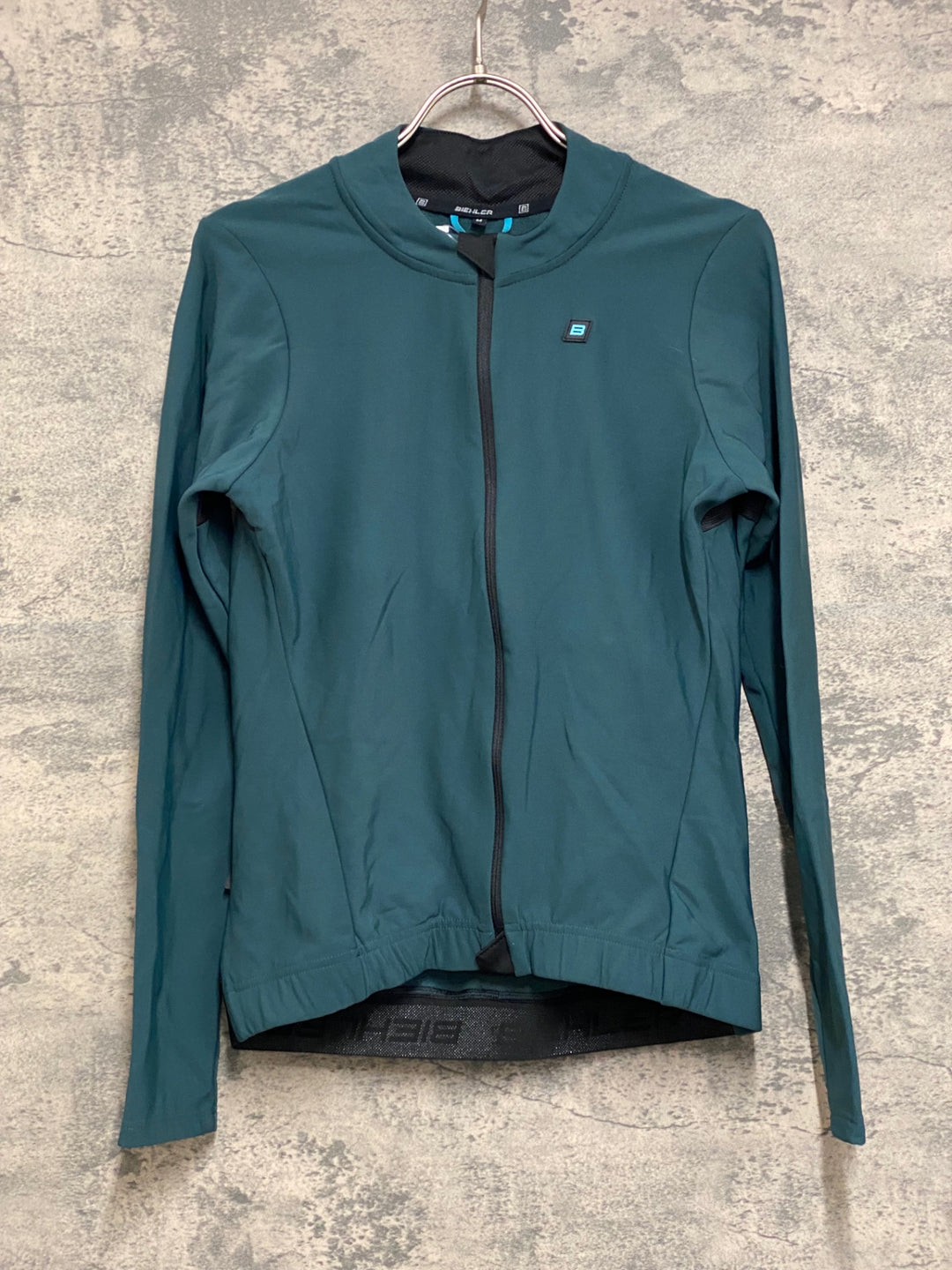 JO055 BIEHLER 長袖 サイクルジャージ 緑 M 裏起毛