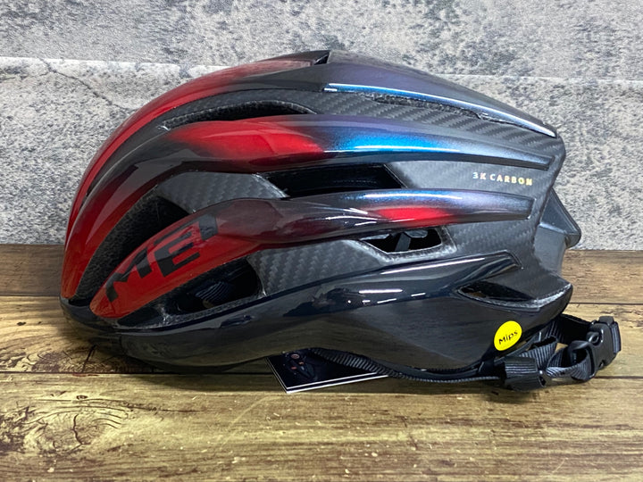 KA012 メット MET トレンタ TRENTA 3K CARBON MIPS ヘルメット 赤黒 Lサイズ 製造2025年3月