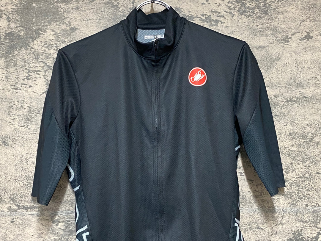 KH466 カステリ CASTELLI 半袖 サイクルジャージ 黒 M