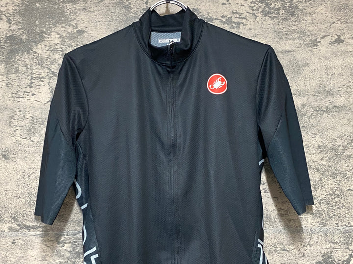 KH466 カステリ CASTELLI 半袖 サイクルジャージ 黒 M