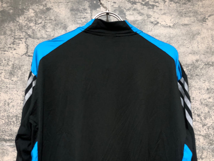 KL249 アディダス adidas 長袖 サイクルジャージ 黒 青 2XO
