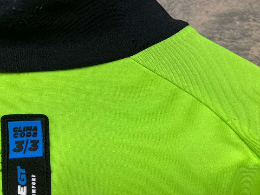 KG041 アソス assos MILLE GT ULTRAZ WINTER JACKET EVO 長袖 サイクルジャケット 緑 M 裏起毛 ※擦れ