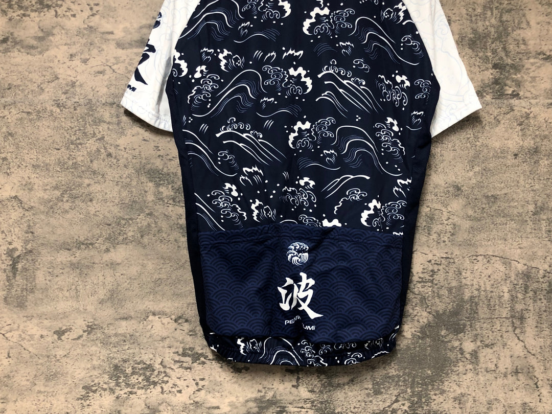 JW273 パールイズミ PEARL iZUMi 半袖 サイクルジャージ ネイビー 白 L