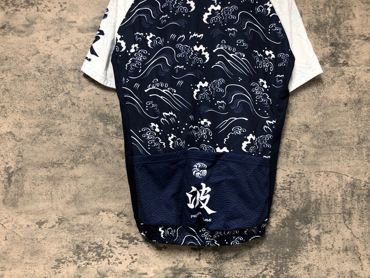 JW273 パールイズミ PEARL iZUMi 半袖 サイクルジャージ ネイビー 白 L