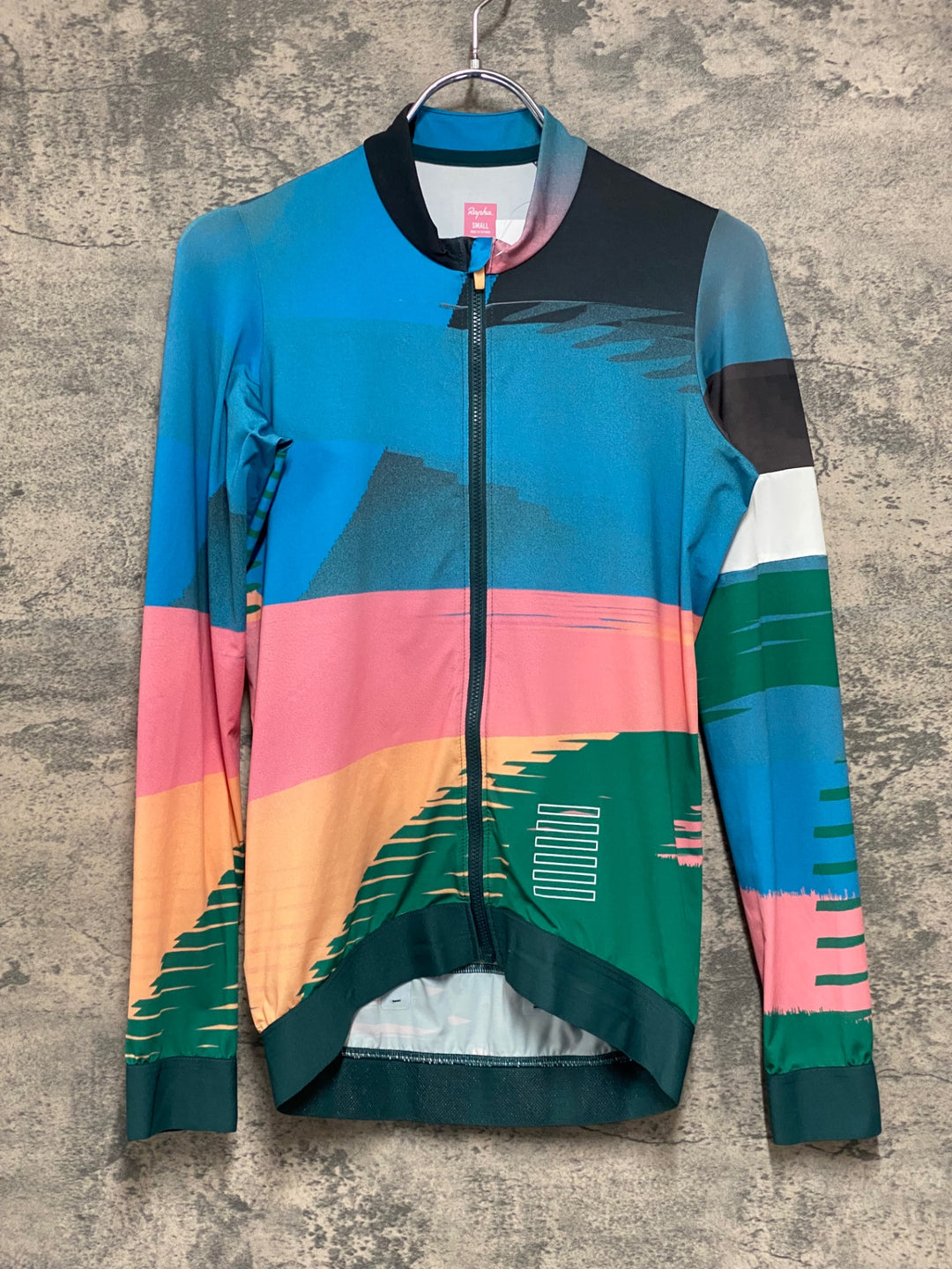 JD733 ラファ Rapha S/H PT LS TRAINING JERSEY 長袖 サイクルジャージ 総柄 S