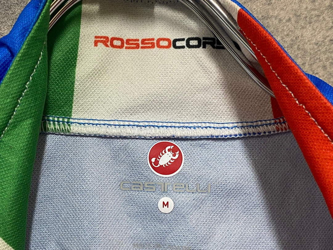 JH959 カステリ CASTELLI ROSSO CORSA サイクルベスト ジレ 青 M