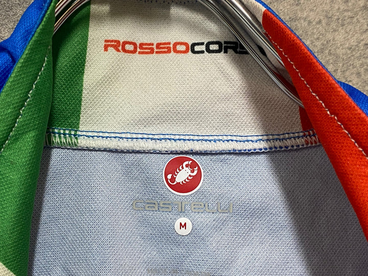 JH959 カステリ CASTELLI ROSSO CORSA サイクルベスト ジレ 青 M