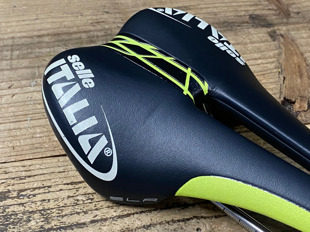 KJ133 セライタリア SELLE ITALIA SLR TEAM EDITION サドル 黒黄 Ti316 レール