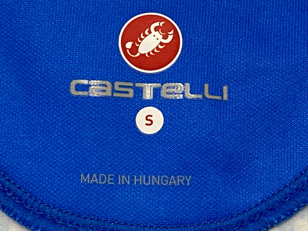 JF436 カステリ CASTELLI ROSSOCORSA 長袖 サイクルジャージ 青 S 裏起毛
