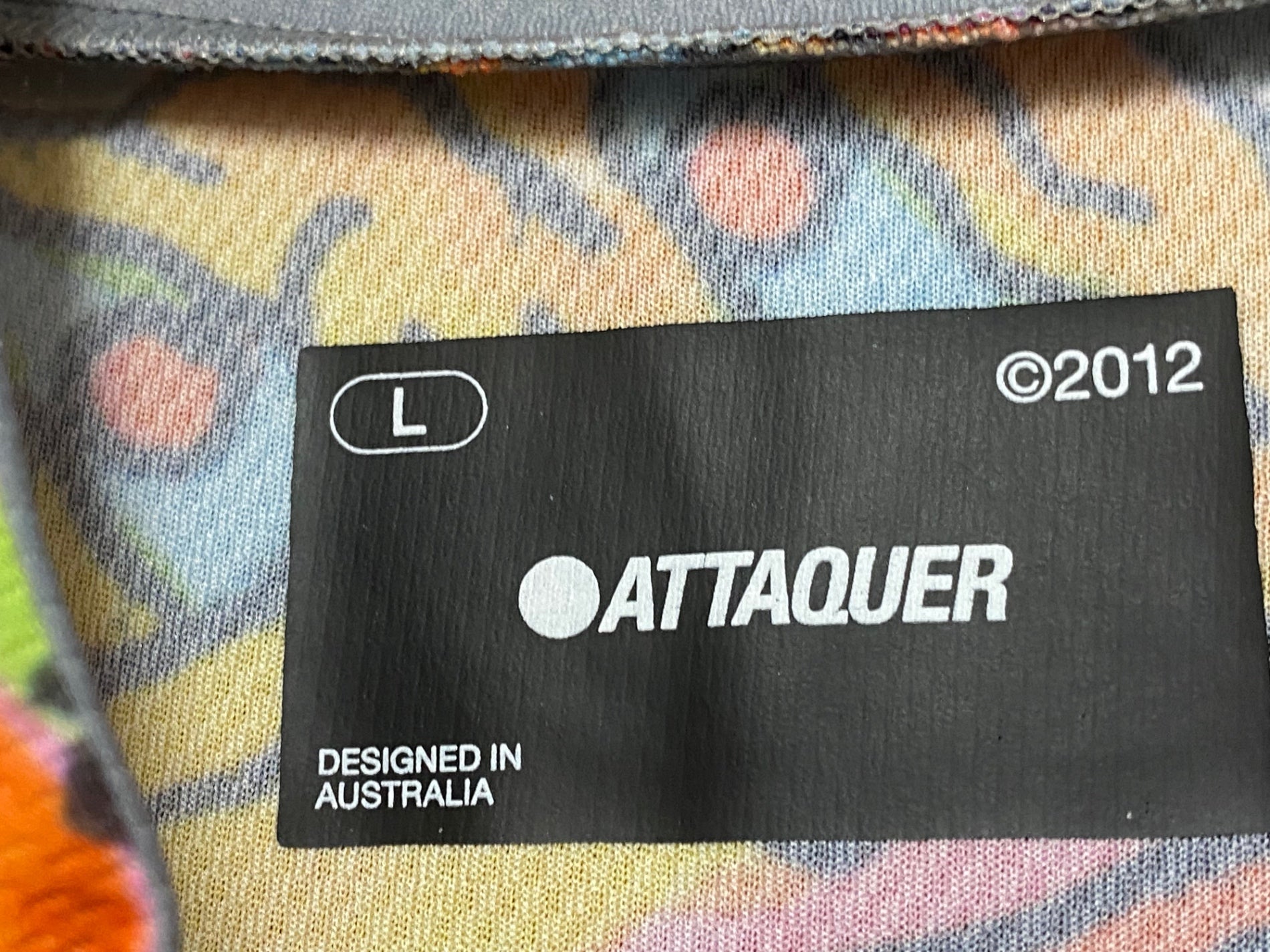 JI066 アタッカー ATTAQUER Artist 半袖 サイクルジャージ グレー 総柄