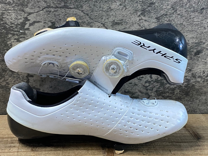 KI597 シマノ SHIMANO S-PHYRE SH-RC900-W WIDE ビンディングシューズ 白 BOA EU41