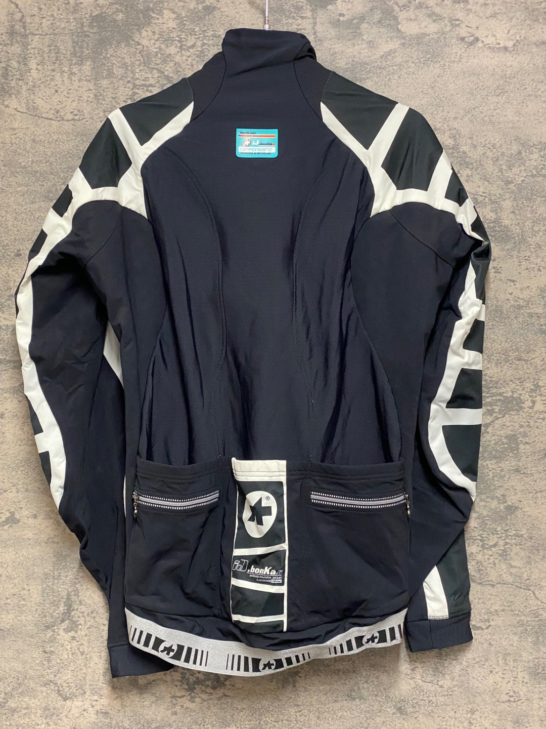 JQ147 アソス assos iJ bonKa 6 CENT 長袖サイクルジャケット 白黒 M 小汚れ