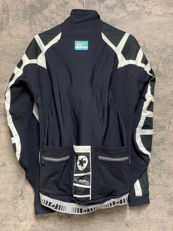JQ147 アソス assos iJ bonKa 6 CENT 長袖サイクルジャケット 白黒 M 小汚れ