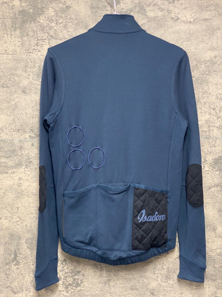 JG357 イザドア Isadore 長袖 サイクルジャージ 紺 S 裏起毛