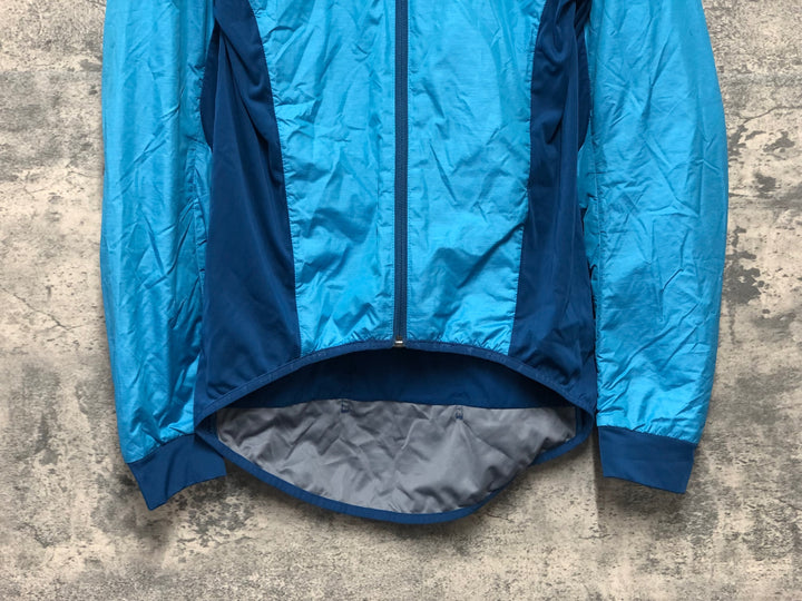 KL217 odlo 長袖 サイクルジャケット 水 青 S 裏起毛 中綿