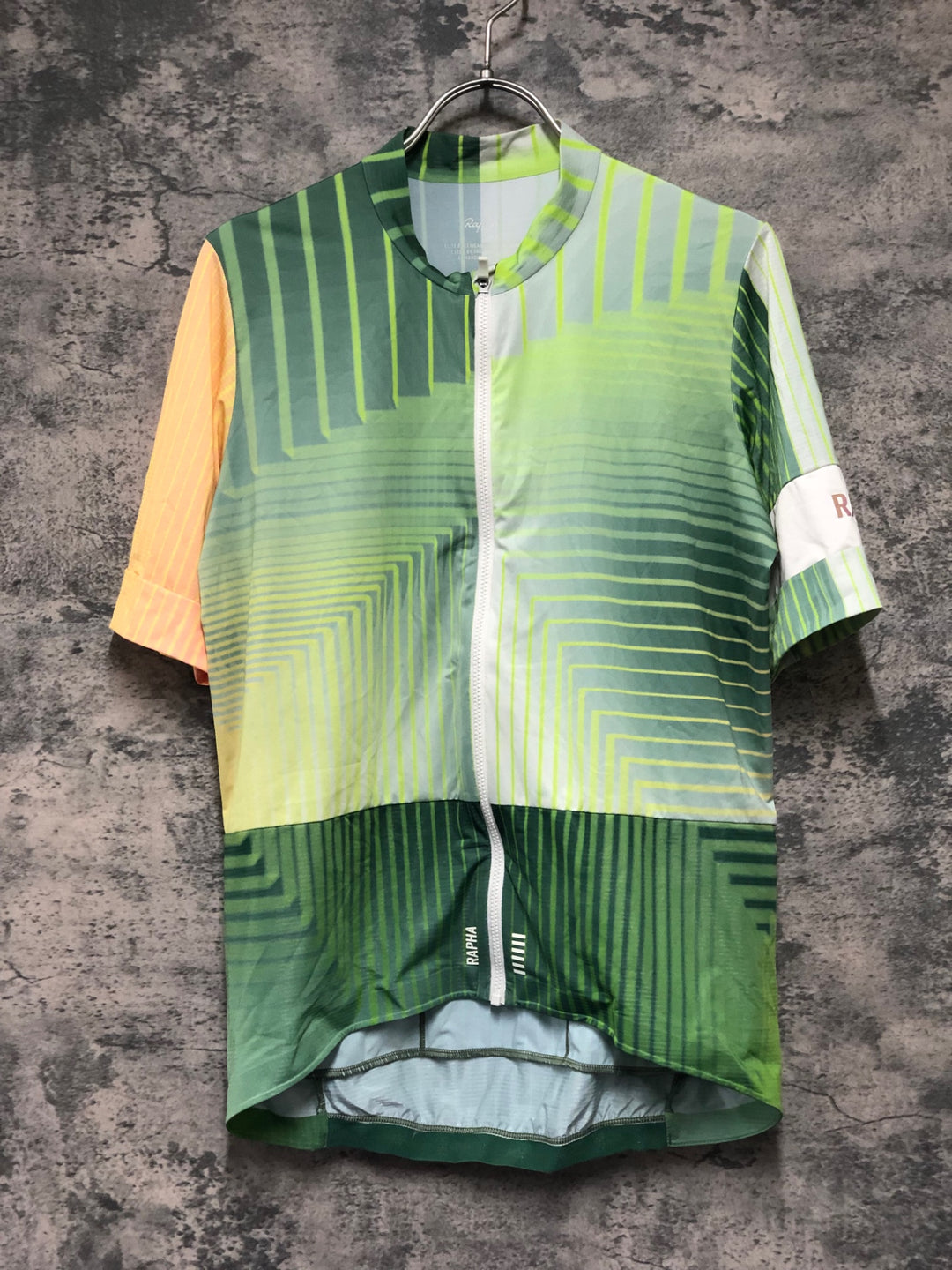 KK085 ラファ RAPHA TUNNEL VISION PT JERSEY 半袖 サイクルジャージ 緑 Lサイズ