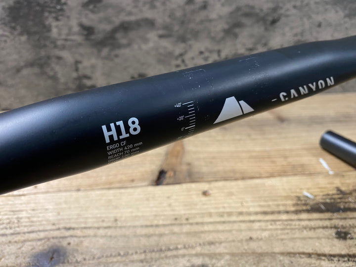 KP297 キャニオン canyon H18 カーボンドロップハンドル エンドC-C420mm Φ31.8mm