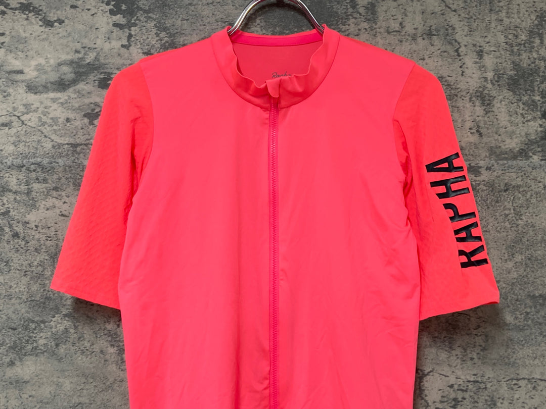 JD543 ラファ RAPHA PRO TEAM SHORT SLEEVE AERO JERSEY サイクルジャージ 半袖 ピンク L