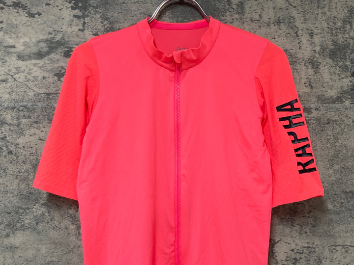 JD543 ラファ RAPHA PRO TEAM SHORT SLEEVE AERO JERSEY サイクルジャージ 半袖 ピンク L